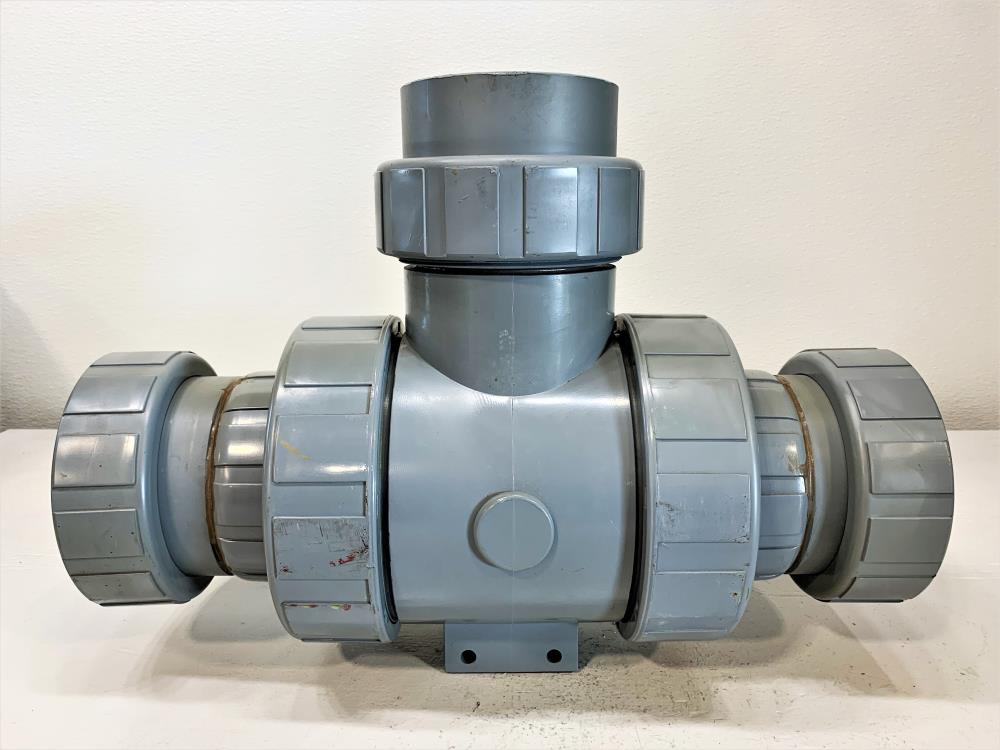 Hayward 4" CPVC 3-Way Ball Valve 